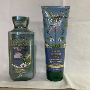Bath & Body Works Fresh Jungle Rain Body Cream / Shower Gel NEW